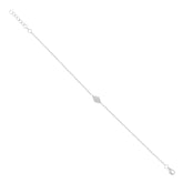 0.06ct 14k White Gold Diamond Pave Diamond Bracelet